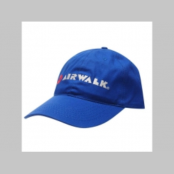 Airwalk royal (kráľovsky) modrá šiltovka s vyšívaným logom so zapínaním na suchý zips, univerzálna veľkosť, materiál 100%bavlna